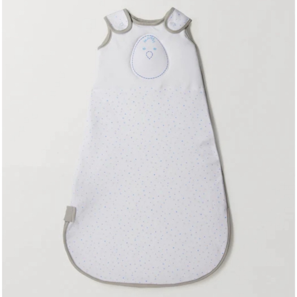 Soft White and Gray Kids Sleep Sack